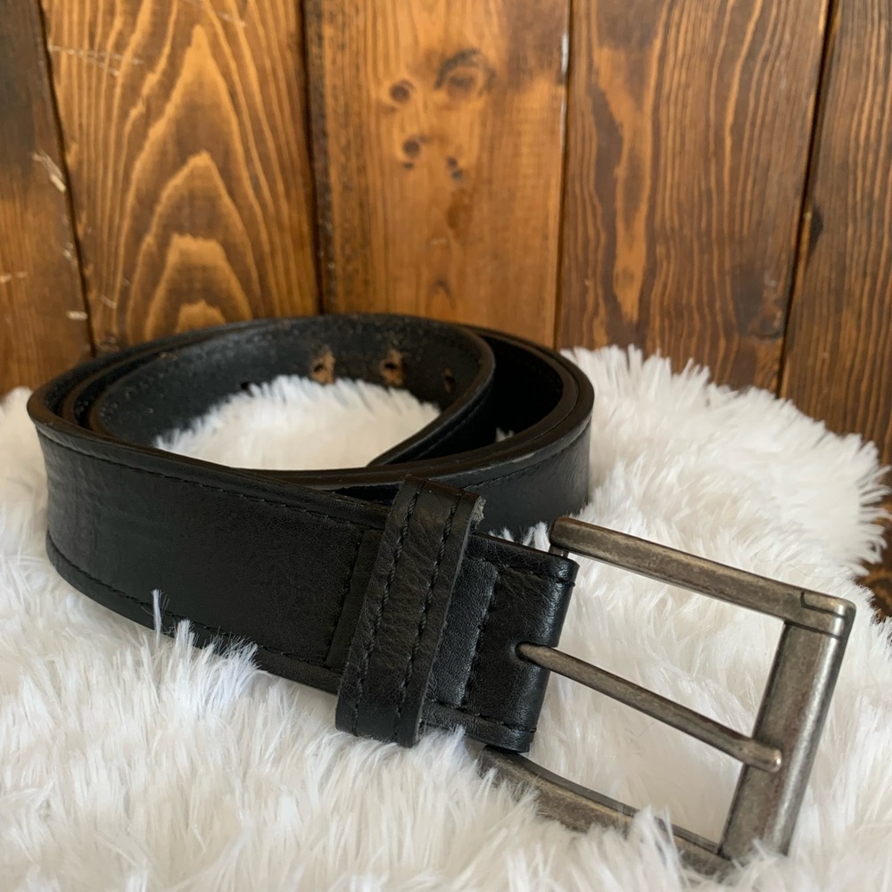 Men's Black Leather Belt